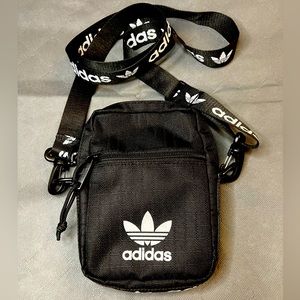 Adidas Black Crossbody Bag w/ white logo